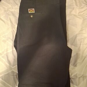 Ben Davis Black Work Chinos with Back Pocket Logo